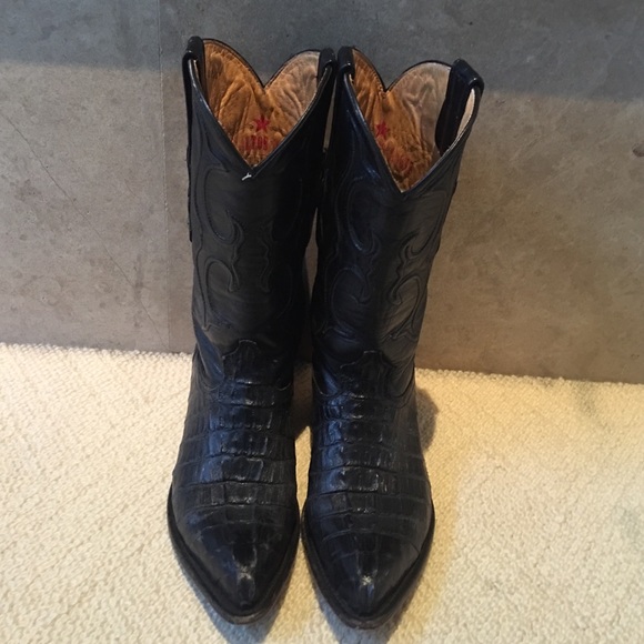 Los Altos Black Leather Black Boots