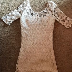 Abercrombie & Fitch White Lace Mini Dress