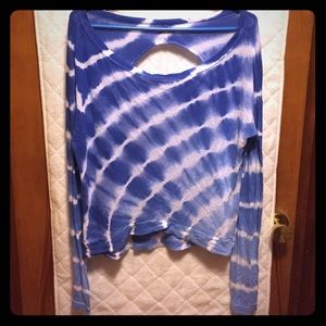 Hardtail blue tie dye long sleeved tee