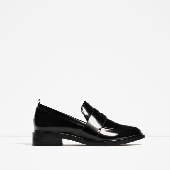 ZARA Black Penny Loafers