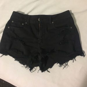 AE black high rise festival shorts