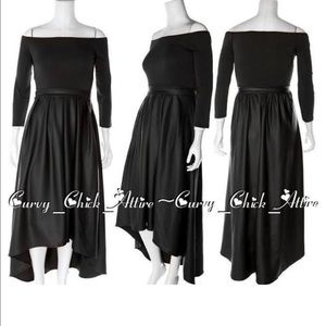 Hi-low Faux Leather Maxi Dress