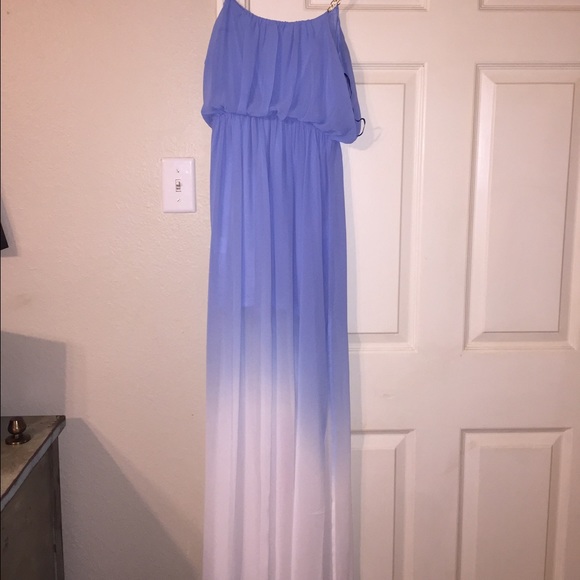 Sky blue ombré maxi dress - Picture 2 of 2