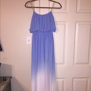 Sky blue ombré maxi dress