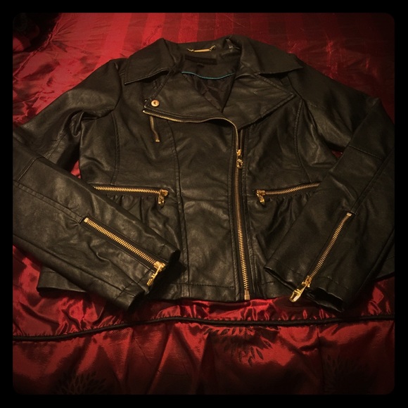 Worn Once! Steve Madden Peplum Leather Jacket