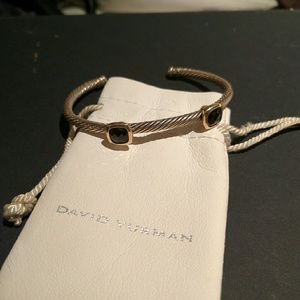 David Yurman cable bracelet with smoky quartz