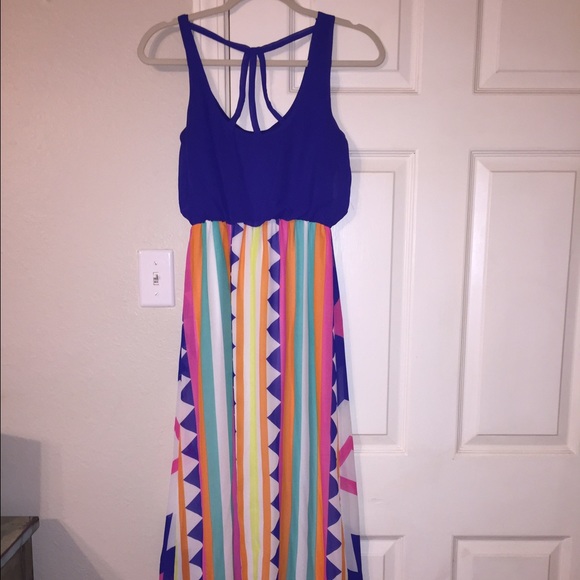 Blue Aztec maxi dress - Picture 2 of 3