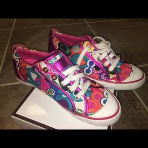 Coach converse styled shoes. Barrett pop print