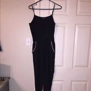 Black skinny leg jumpsuit