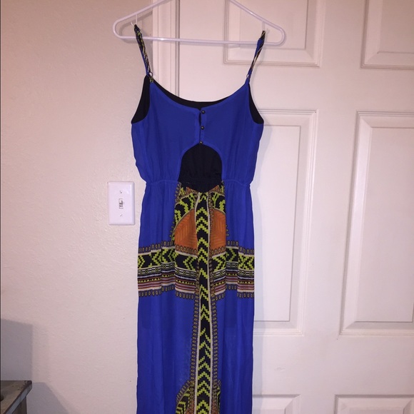 Blue and orange maxi dress - Picture 2 of 3