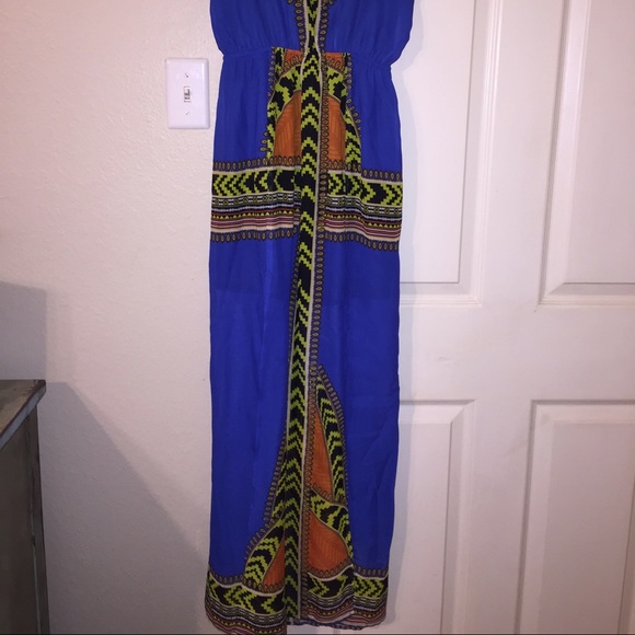 Blue and orange maxi dress - Picture 3 of 3