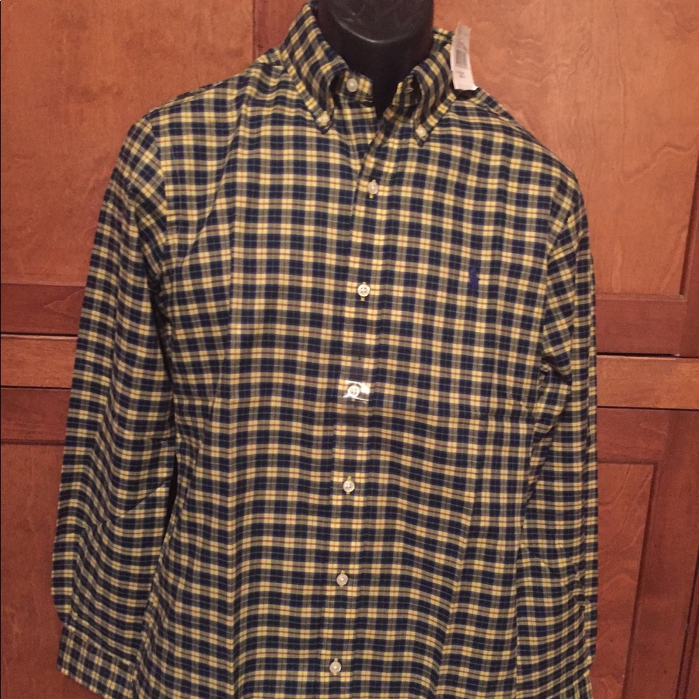 Men's Polo long sleeved button down.