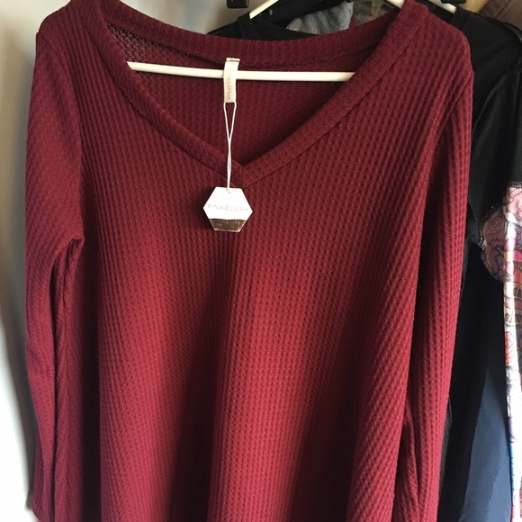 PinkBlush Red maternity shirt