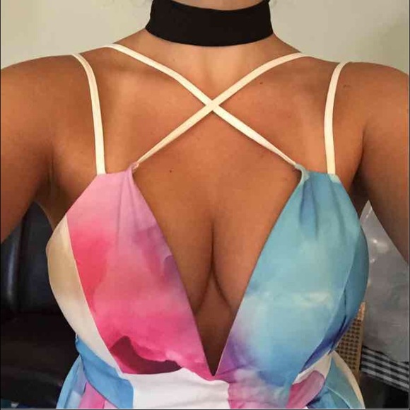 Sexy floral romper
