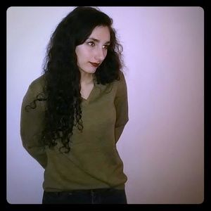 Sage green 100% wool sweater