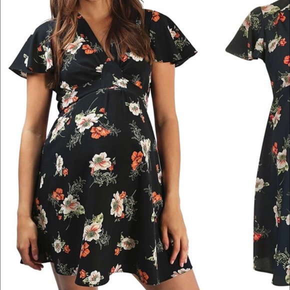 Women's Topshop maternity floral tea dress