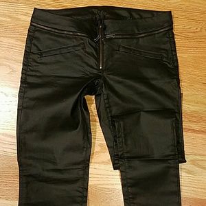 Hudson Runway Coated Zipper Skinny Jeans