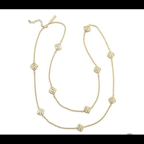 Kendra Scott Nemera Long Necklace in Gold
