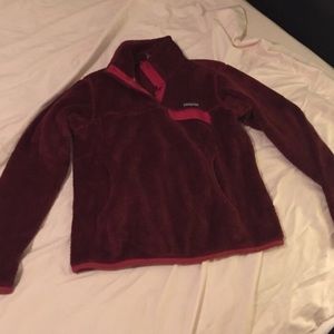 Patagonia women's snap-t pullover size small red