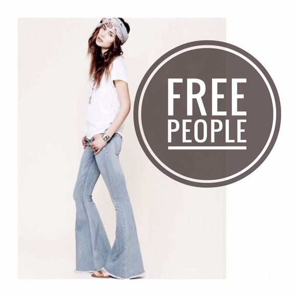 NWT FREE PEOPLE Super Flare Jeans - Picture 2 of 4