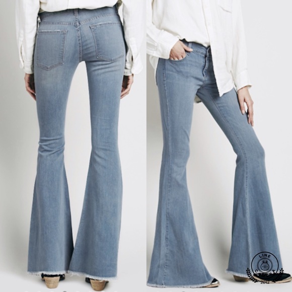 NWT FREE PEOPLE Super Flare Jeans - Picture 3 of 4
