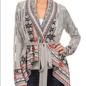 Aztec Printed Cardigan