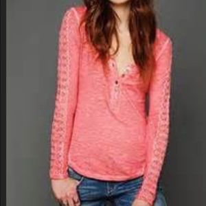 Shell stitch henley