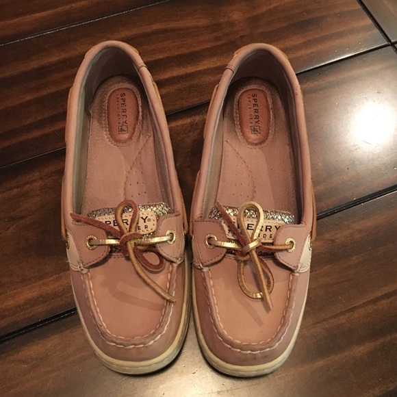 Sperry Angelfish Linen/Gold Glitter