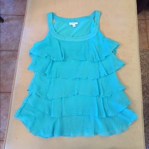 Dress Barn Tiered Ruffled Blouse