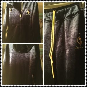 Baby Phat Dark Blue Velour 2 PC Suit!