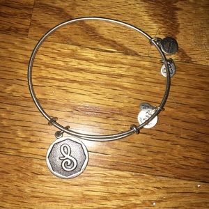 Alex and Ani S Initial bracelet silver