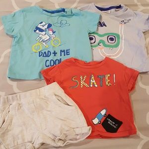 Lot of 3 Zara Baby t-shirts and shorts