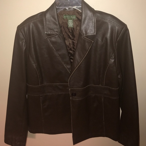 Vintage preloved brown leather jacket