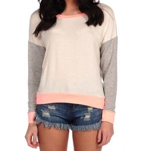 Vintage Havana Color Block Long Sleeve Top