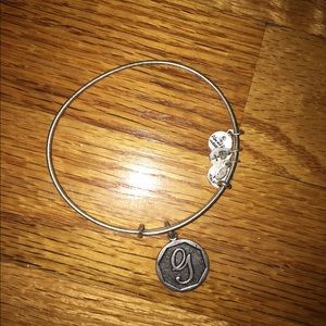 Alex and Ani silver G initial bracelet
