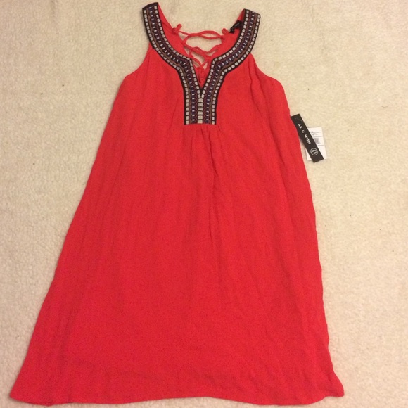 As U Wish Dresses & Skirts - NWT Tie Back Orange Sundress