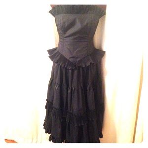 Black Tiered Ruffle Dress