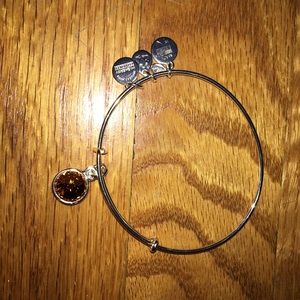 Topaz Birthstone Alex and Ani bracelet in silver
