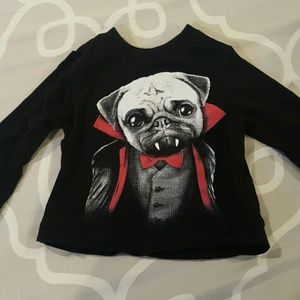Pug Vampire Long sleeved  baby t-shirt