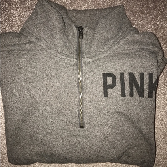 Pink Gray Quarter Zip!