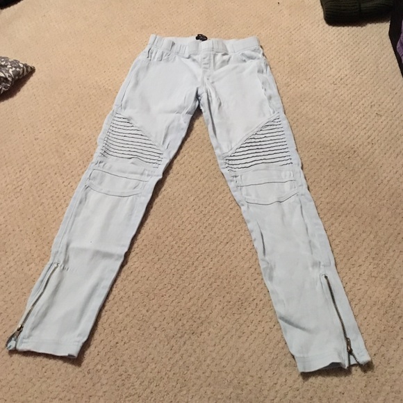 Light Blue Moto Legging