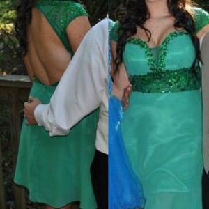 Emerald green formal dress