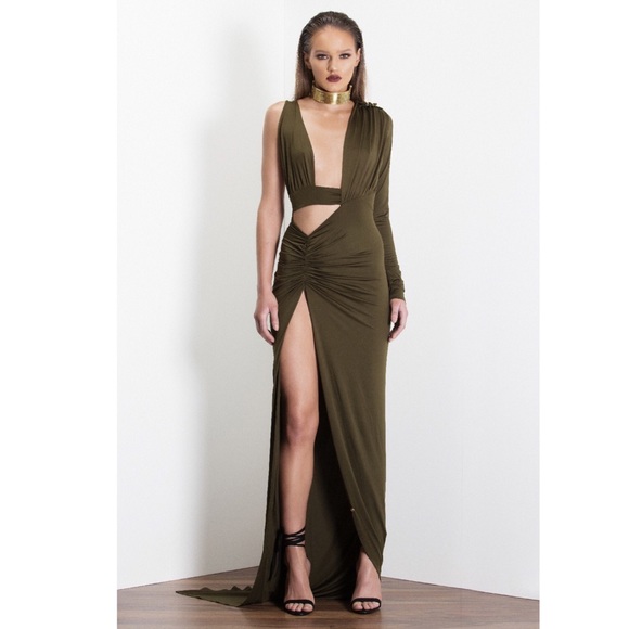 GORGEOUS Olive/Army Two-way Milani Gown - Picture 4 of 4