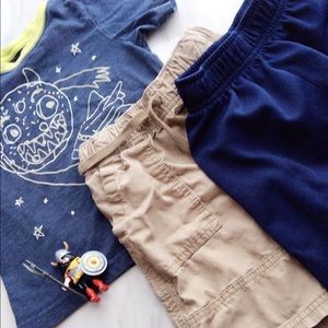 (3 items) Boys 4-5 Glow tee + 2 shorts