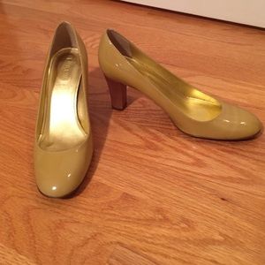 Jcrew patent tan pumps