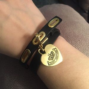Juicy Couture Adjustable leather wrap bracelet