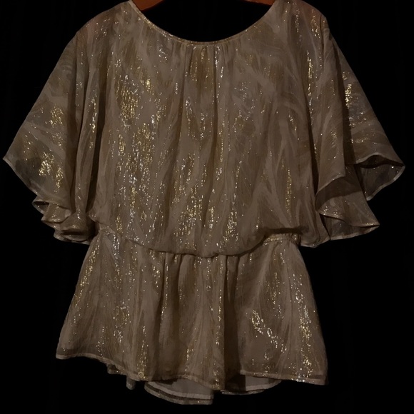 TRINA TURK METALLIC SHIRT