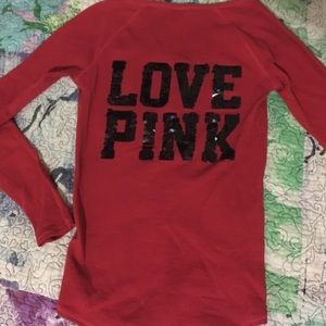 VS Pink thermal red top