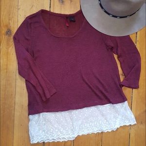Long Sleeve Lace Blouse