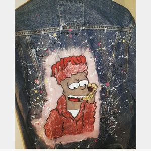 CUSTOM DENIM BART SIMPSON JACKET